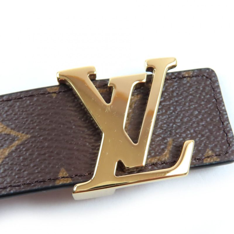 Louis Vuitton M0565 Monogram Canvas LV Initials Reversible Leather Belt Brown