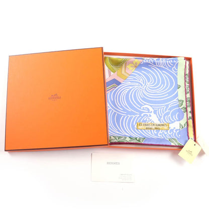 Hermes Carre 90 Ex-libris EN Kimonos Ex-libris Silk Lavande/tilleul/vieux ROSE