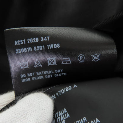 Prada 230619 Re-nylon Triangle Logo Plate Short Sleeve Shirt Dress Black 40