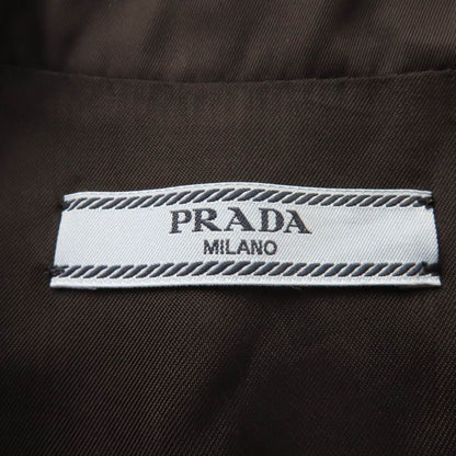 Prada 230619 Re-nylon Triangle Logo Plate Short Sleeve Shirt Dress Black 40