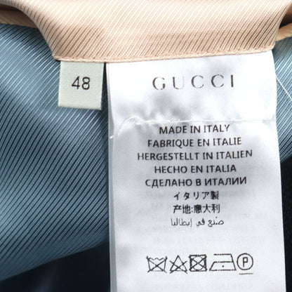 Gucci 521888 BEE Embroidered All-over Pattern Logo Button Piping Single