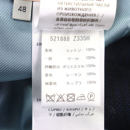 Gucci 521888 BEE Embroidered All-over Pattern Logo Button Piping Single