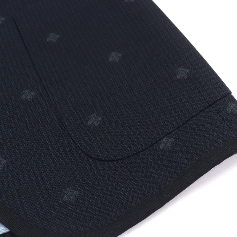 Gucci 521888 BEE Embroidered All-over Pattern Logo Button Piping Single