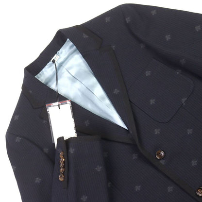 Gucci 521888 BEE Embroidered All-over Pattern Logo Button Piping Single