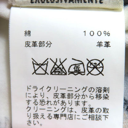 Hermes Kachinas 100% Cotton Ethnic Pattern Leather Use Boat Neck Short Sleeve