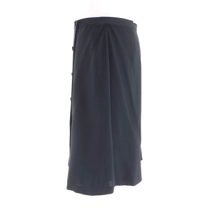 CHANEL 05P P25505 Knee-length Silk Skirt With Coco Mark Buttons Wrap Skirt