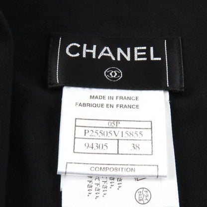 CHANEL 05P P25505 Knee-length Silk Skirt With Coco Mark Buttons Wrap Skirt
