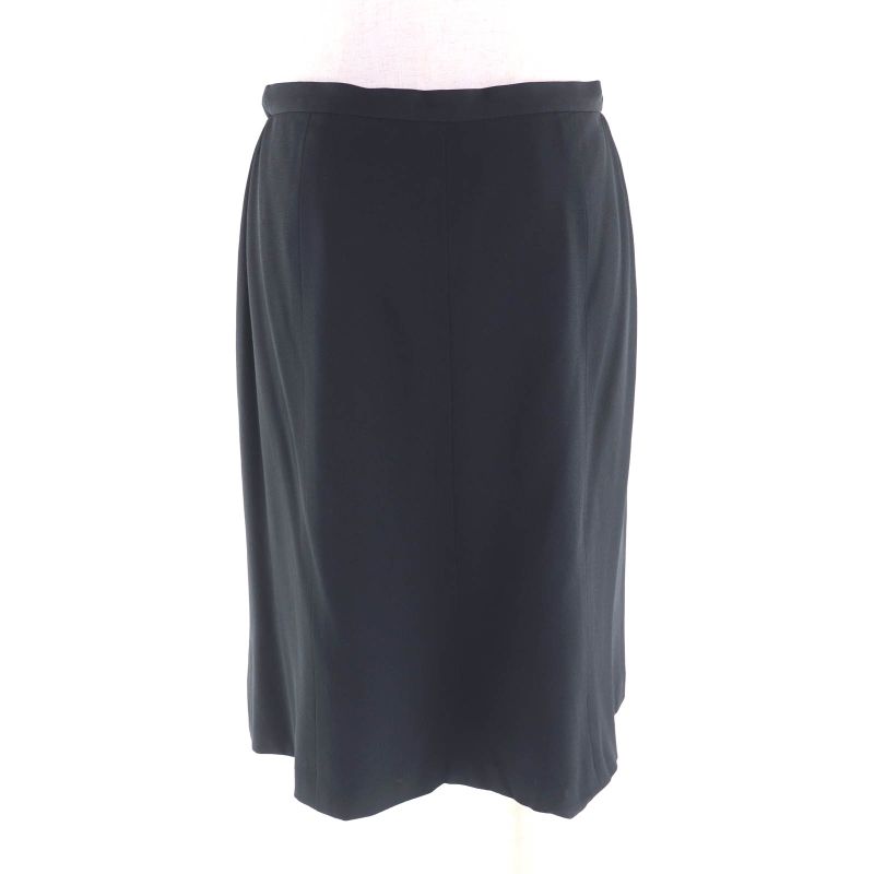 CHANEL 05P P25505 Knee-length Silk Skirt With Coco Mark Buttons Wrap Skirt