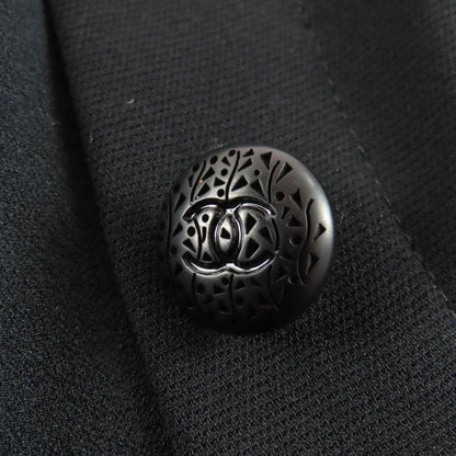 CHANEL 05P P25505 Knee-length Silk Skirt With Coco Mark Buttons Wrap Skirt