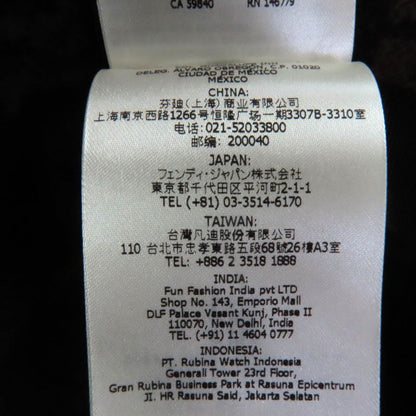 Fendi Fxq901 100% Wool 100% Silk Lining Zucca Pattern Lining Hat Bucket Hat