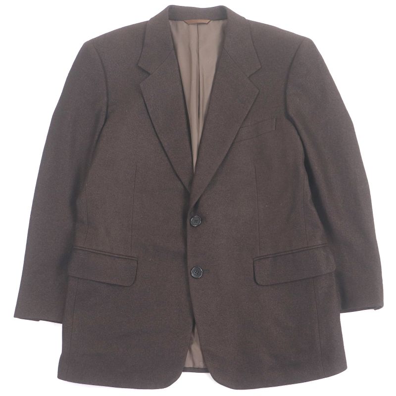 Christian DIOR Cashmere Silk Single Tweed Jacket Tailored Jacket Brown 54 Made