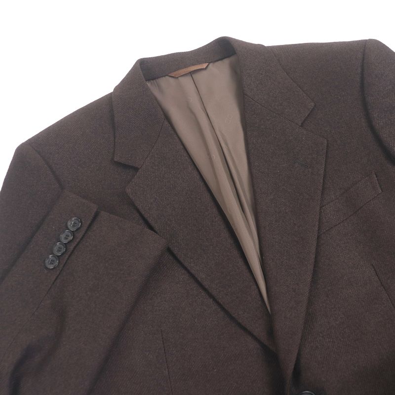 Christian DIOR Cashmere Silk Single Tweed Jacket Tailored Jacket Brown 54 Made