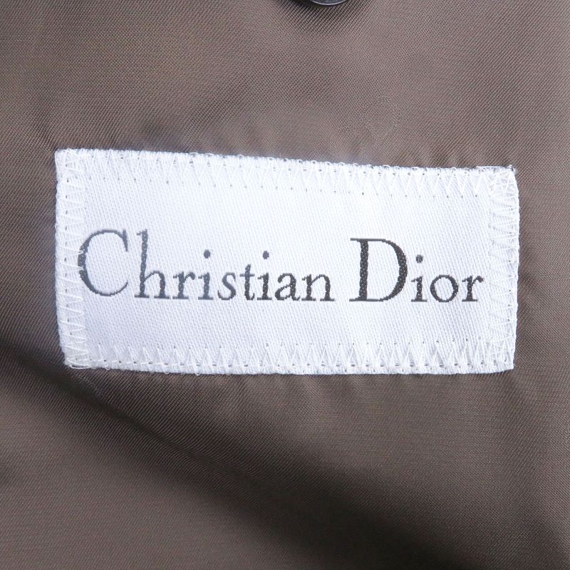 Christian DIOR Cashmere Silk Single Tweed Jacket Tailored Jacket Brown 54 Made