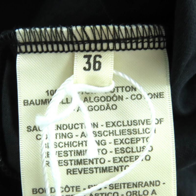 Hermes 24AW 4h4516da Cartouche 100% Cotton Crew Neck Short Sleeve Dress Black