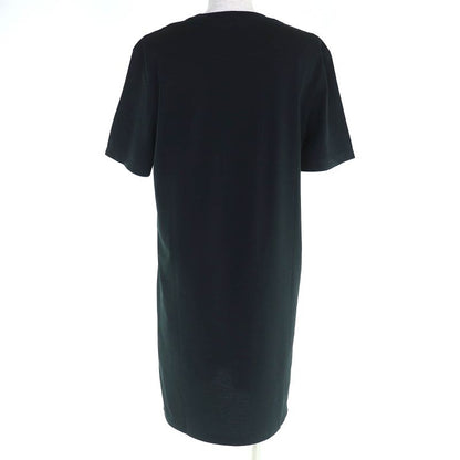 Hermes 24AW 4h4516da Cartouche 100% Cotton Crew Neck Short Sleeve Dress Black