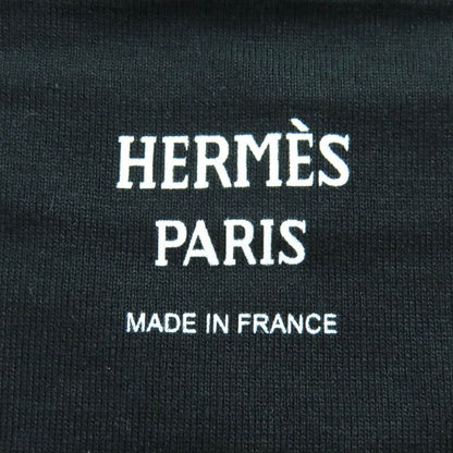 Hermes 24AW 4h4516da Cartouche 100% Cotton Crew Neck Short Sleeve Dress Black