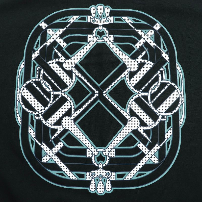 Hermes 24AW 4h4516da Cartouche 100% Cotton Crew Neck Short Sleeve Dress Black