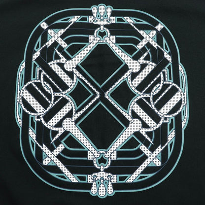 Hermes 24AW 4h4516da Cartouche 100% Cotton Crew Neck Short Sleeve Dress Black