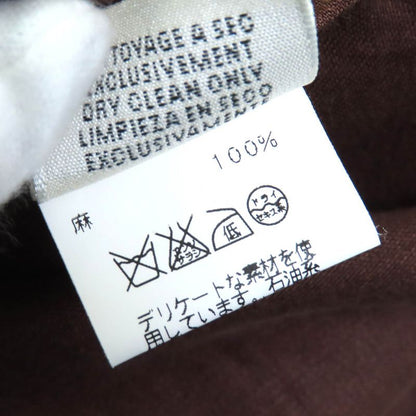 Hermes Vintage 100% Linen Margiela Period H Logo Button Sleeveless Shirt Dress