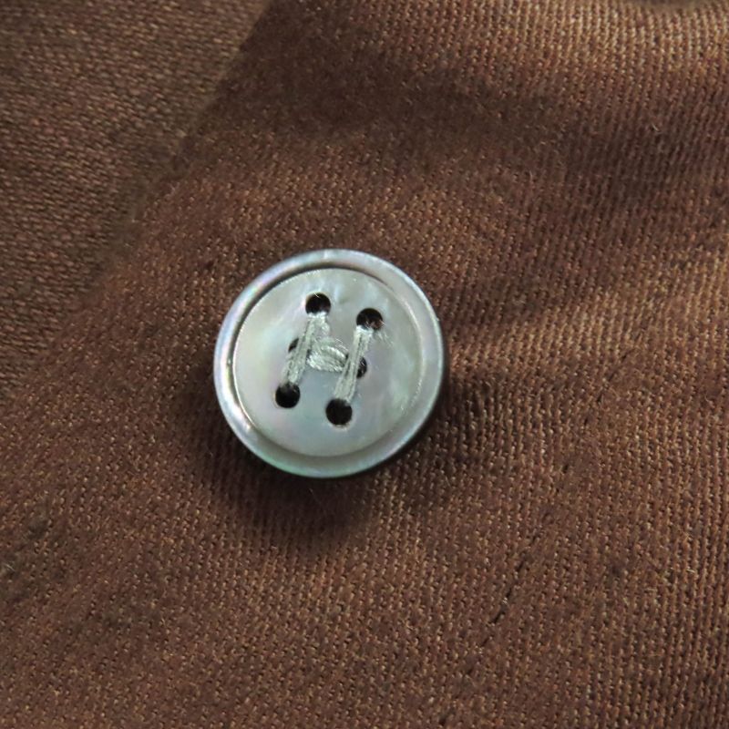 Hermes Vintage 100% Linen Margiela Period H Logo Button Sleeveless Shirt Dress