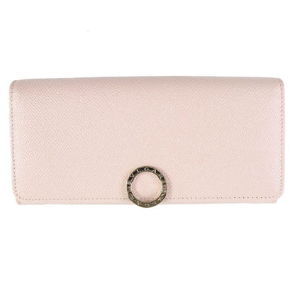 Bvlgari 288178 Circle Logo Hardware Clip Flap Leather Long Wallet Long Wallet