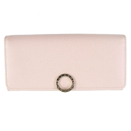 Bvlgari 288178 Circle Logo Hardware Clip Flap Leather Long Wallet Long Wallet