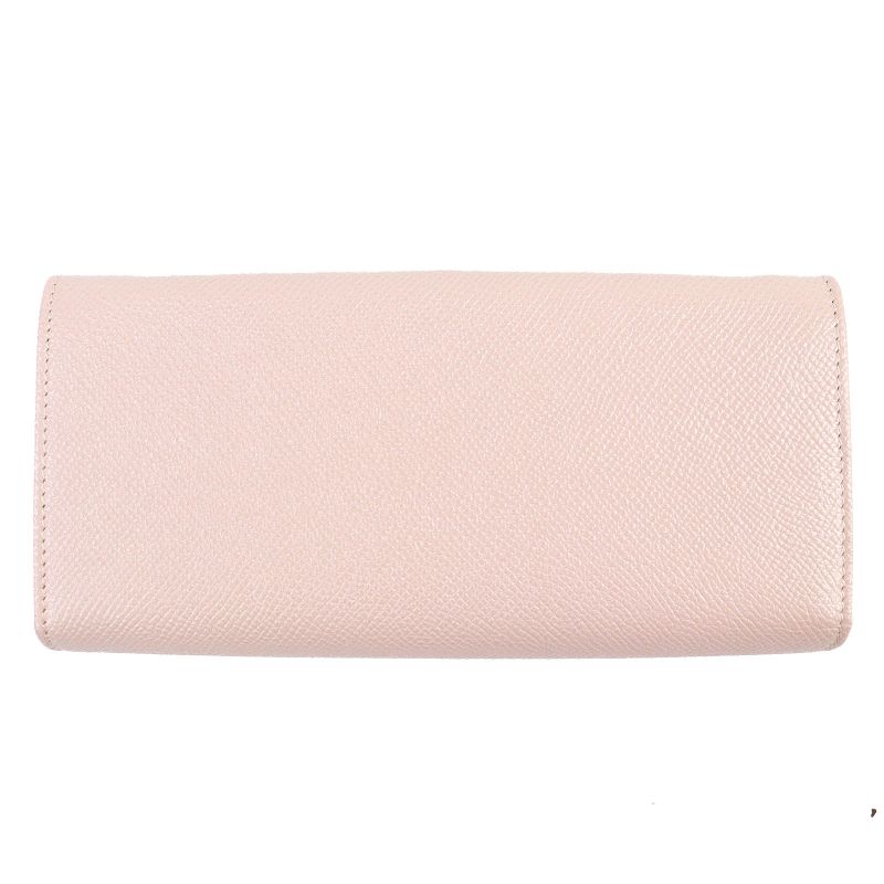 Bvlgari 288178 Circle Logo Hardware Clip Flap Leather Long Wallet Long Wallet