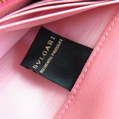 Bvlgari 288178 Circle Logo Hardware Clip Flap Leather Long Wallet Long Wallet