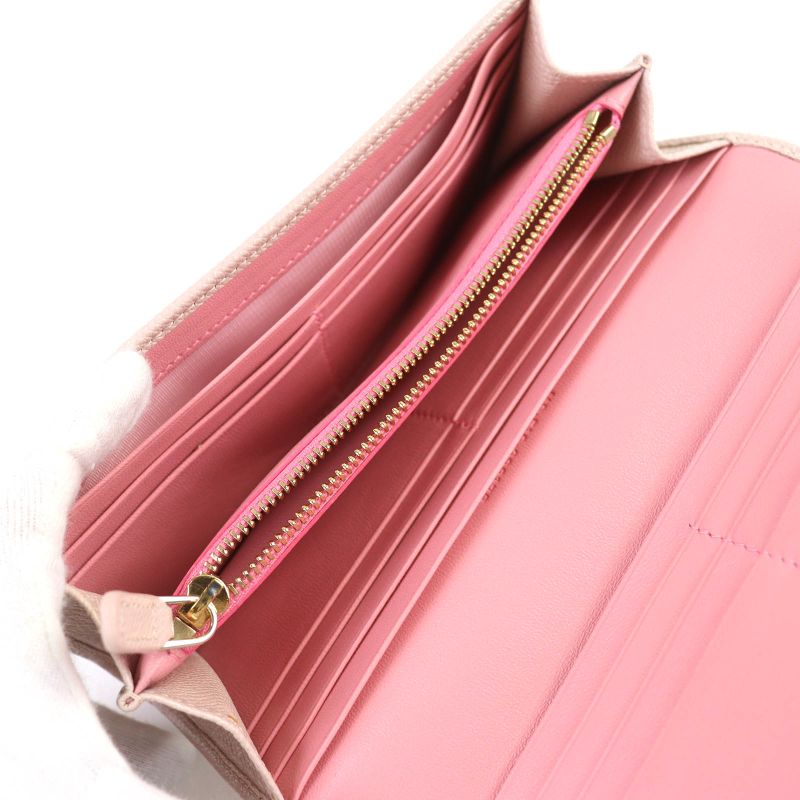 Bvlgari 288178 Circle Logo Hardware Clip Flap Leather Long Wallet Long Wallet