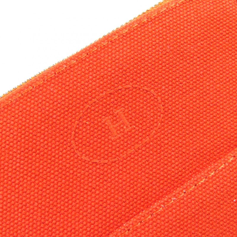 Hermes Bolide Pouch Mini Cotton 100% H Logo Embroidery Leather Use Cosmetic