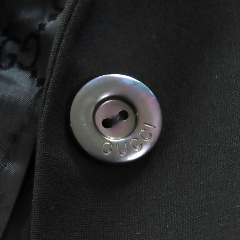 Gucci Tom Ford Period GG Pattern Lining Logo Buttons Wool Single Tailored