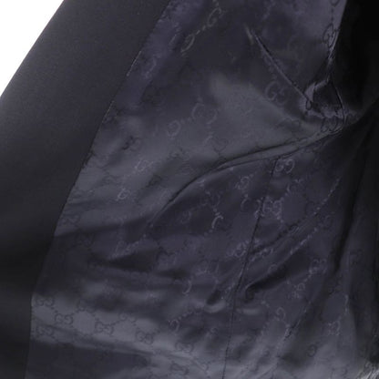 Gucci Tom Ford Period GG Pattern Lining Logo Buttons Wool Single Tailored