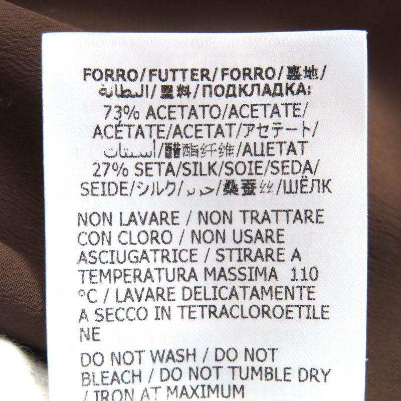 Gucci 596980 Partially 100% Silk Lion Buttons All-over Wool Tweed Long Skirt