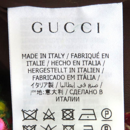 Gucci 596980 Partially 100% Silk Lion Buttons All-over Wool Tweed Long Skirt