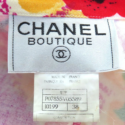 CHANEL Vintage 97P P07855v05589 100% Cotton Coco Button Camellia Short Sleeve