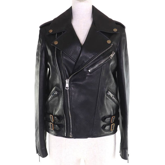 (gucci 23AW 629189 Lined With All-over Pattern And 100% Silk Lamb Leather