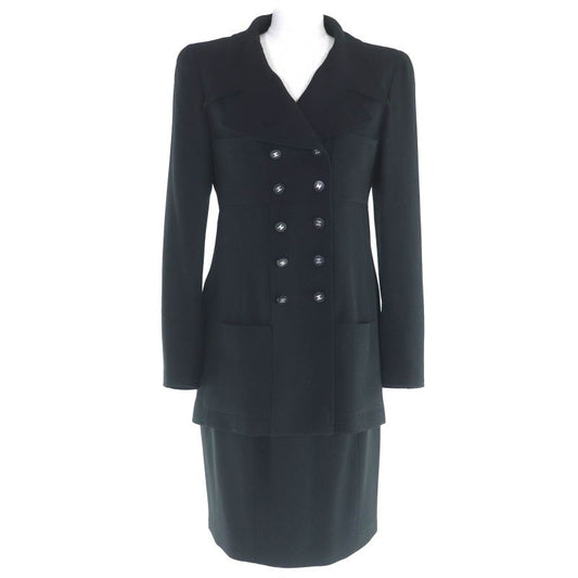 ◇chanel Boutique Chanel Boutique Vintage 96P P06431 Wool Silk Coco Mark Button