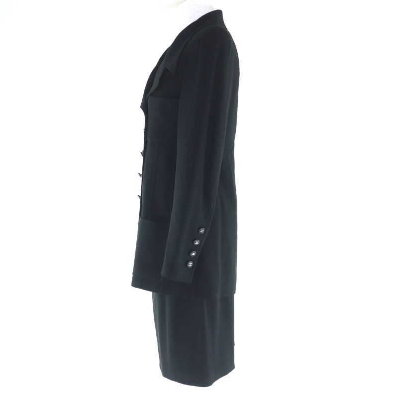 CHANEL Boutique CHANEL Boutique Vintage 96P P06431 Wool Silk Coco Mark Button