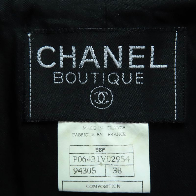 CHANEL Boutique CHANEL Boutique Vintage 96P P06431 Wool Silk Coco Mark Button