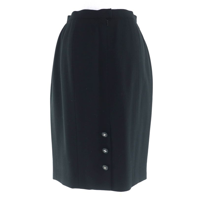 CHANEL Boutique CHANEL Boutique Vintage 96P P06431 Wool Silk Coco Mark Button