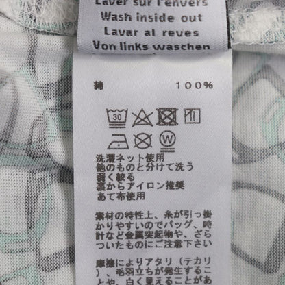 Hermes Etriers 100% Cotton Horsebit Allover Pattern Crew Neck Short Sleeve