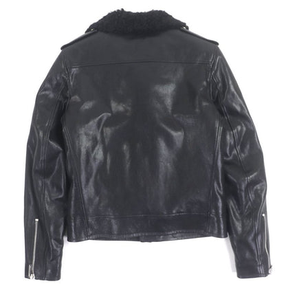  Saint Laurent Paris 484333 Sheepskin Lambleather Mouton Boa Zip-up Double