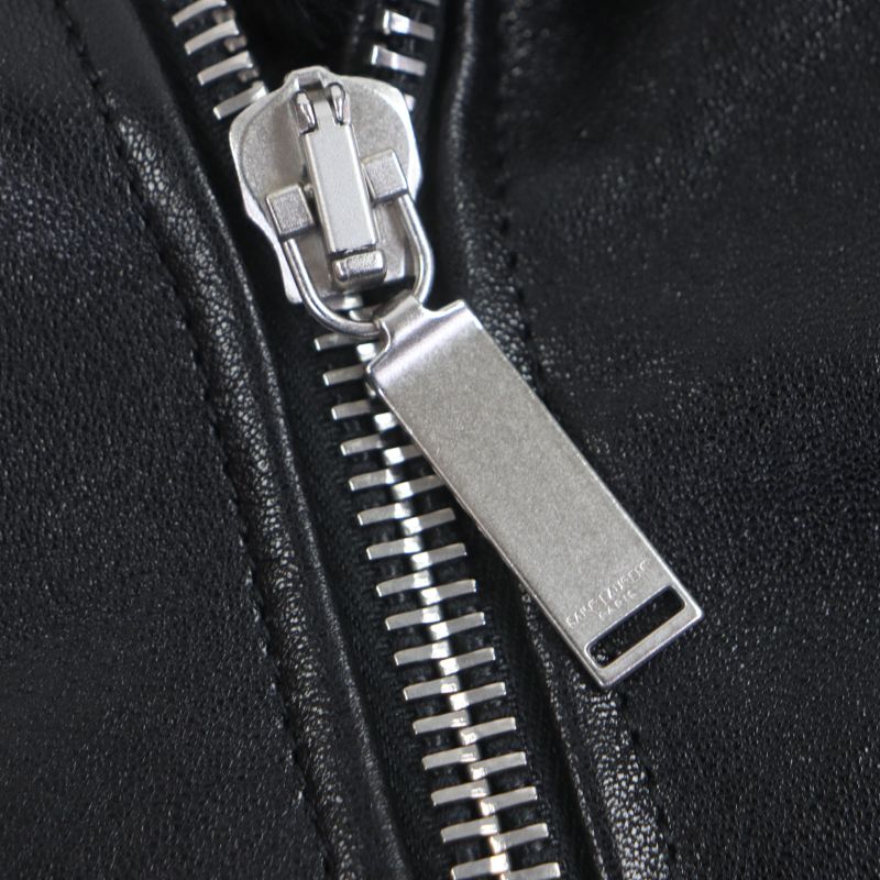  Saint Laurent Paris 484333 Sheepskin Lambleather Mouton Boa Zip-up Double