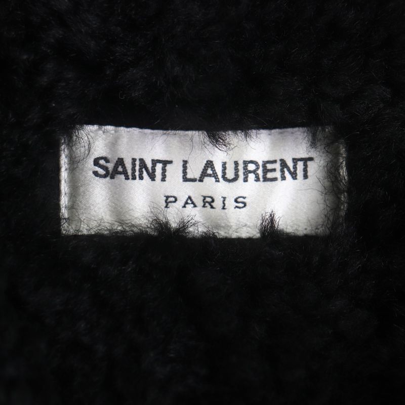  Saint Laurent Paris 484333 Sheepskin Lambleather Mouton Boa Zip-up Double
