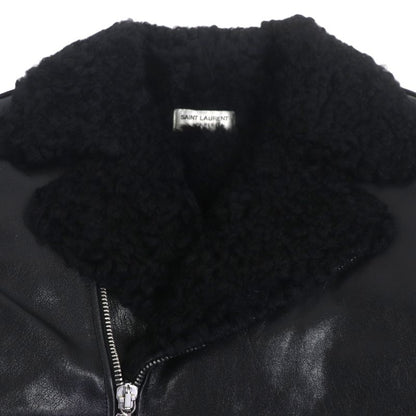  Saint Laurent Paris 484333 Sheepskin Lambleather Mouton Boa Zip-up Double
