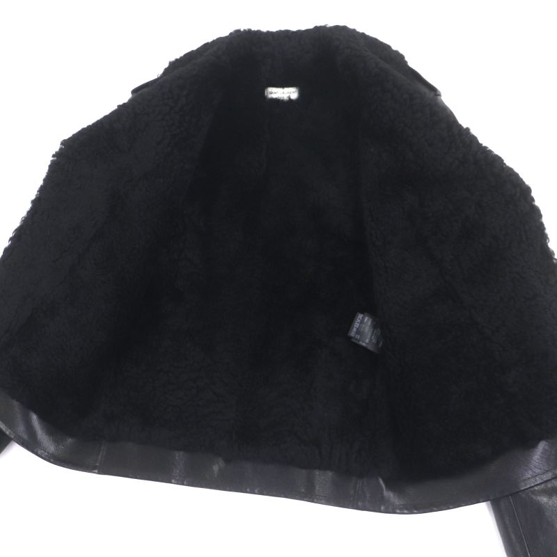  Saint Laurent Paris 484333 Sheepskin Lambleather Mouton Boa Zip-up Double
