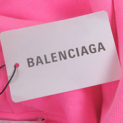 Balenciaga 578135 Campaign Logo Print Pullover Sweatshirt Hoodie Neon Pink XS