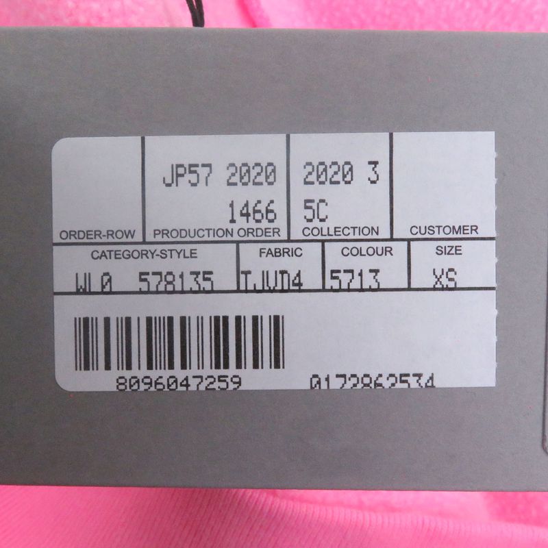 Balenciaga 578135 Campaign Logo Print Pullover Sweatshirt Hoodie Neon Pink XS