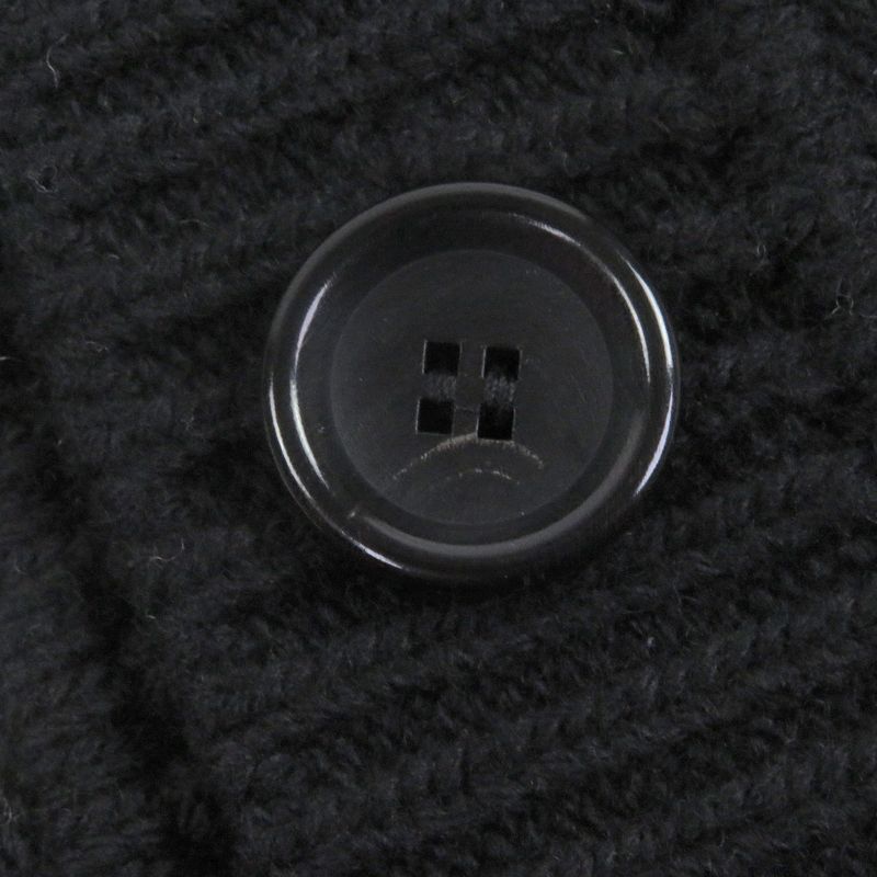 Louis Vuitton 23SS Thistle Wool Jacquard Knit Cardigan Black White M Made In