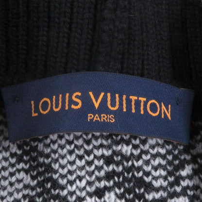 Louis Vuitton 23SS Thistle Wool Jacquard Knit Cardigan Black White M Made In